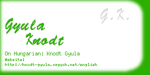 gyula knodt business card